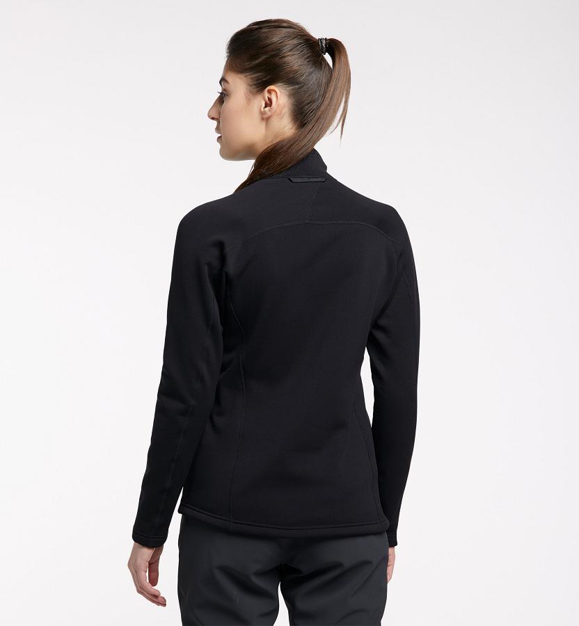 Haglöfs Womens Bungy Fleece Black New Zealand 31047TPCI